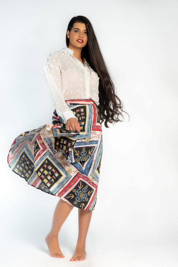 Chain Print Skirt