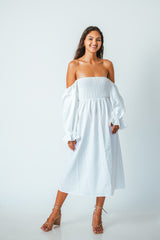 White Shela Midi Dress